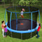 Trainor Sports 13' Round Trampoline and Enclosure Combo with Steel Flex and Flashzone System