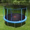 Trainor Sports 13' Round Trampoline and Enclosure Combo with Steel Flex and Flashzone System